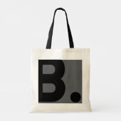 B - タイポグラフィトートバッグ トートバッグ (裏面)