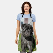 B；バックパグ子犬 エプロン (着用した状態)