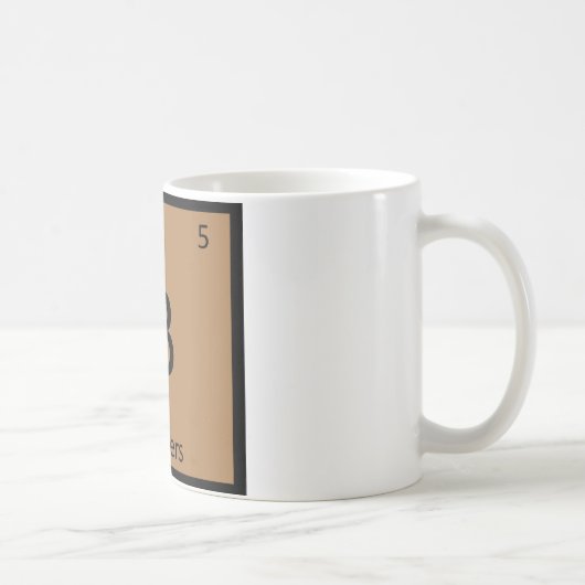 B - バーガー 化学元素記号 コーヒーマグカップ (右)