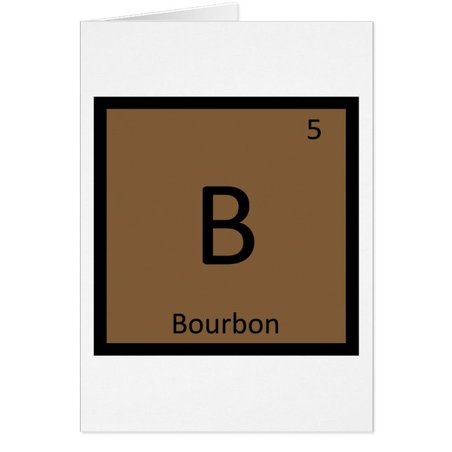 B - バーボン アルコール 化学 周期表 (正面)