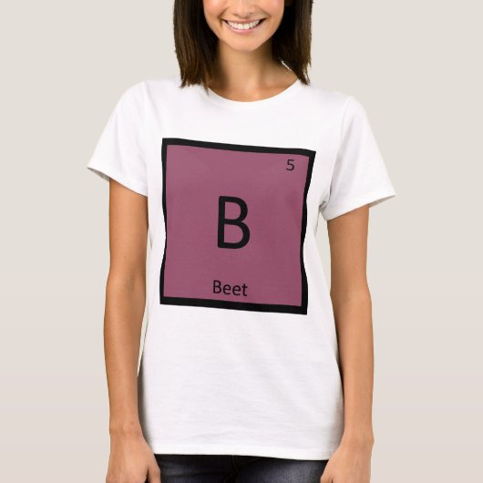 B - ビート化学周期表記号 Tシャツ (正面)