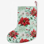 (B)フローラモノグラムグリーンウォーターの休日 スモールクリスマスストッキング (裏面)