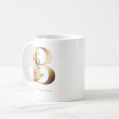 B | フローラ金ゴールドモノグラム コーヒーマグカップ (正面左)
