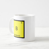 B - ブダペスト おもしろ 化学 元素記号 Tシャツ コーヒーマグカップ (正面左)