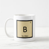 B - ブリトー メキシカン化学周期表 コーヒーマグカップ (左)