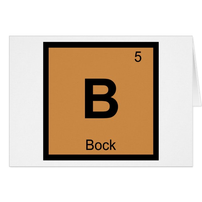 B - ボックビール 化学元素記号 (正面横)