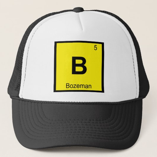B - ボーズマン モンタナ州 化学 周期表 都市 キャップ (正面)