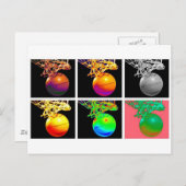 B – ボールバスケットボールバスケアーポップ・アートのト ポストカード (正面/裏面)