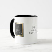 b/モダンwのミニマル名とエレガントイニシャル マグカップ (正面左)