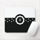 B ::モノグラムB点々のある白黒マウスパッド マウスパッド (マウス)