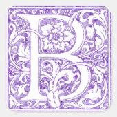 "B"モノグラ華美ム スクエアシール (正面)