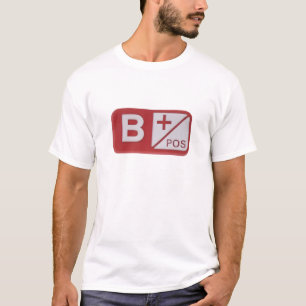 B+前向き血液型Tシャツ Tシャツ