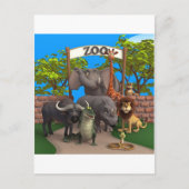 B.動物園にいる動物 ポストカード (正面)