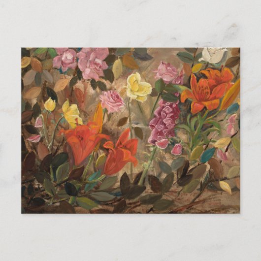 B.庭の花 | タデウスマコフスキー ポストカード (正面)