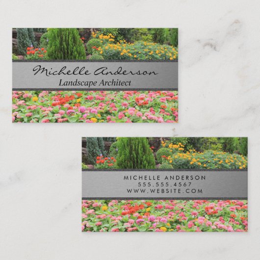B.庭の花 名刺 (正面/裏面)