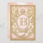 『B』昔のプリンセス桃 招待状 (正面/裏面)