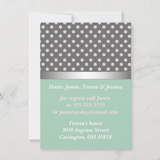 B.本かわいらしのベビーシャワー招待状 招待状 (裏面)