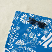 B.海Blue Pattern Monogramの下 ビーチタオル (インサイチュ)