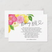 B.結婚 Wishing Well Gift Requestフローラ エンクロージャーカード (正面/裏面)