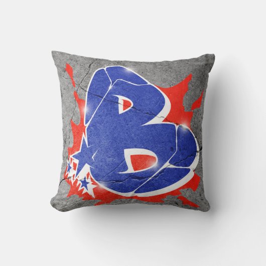 B -落書きの枕 クッション (正面)