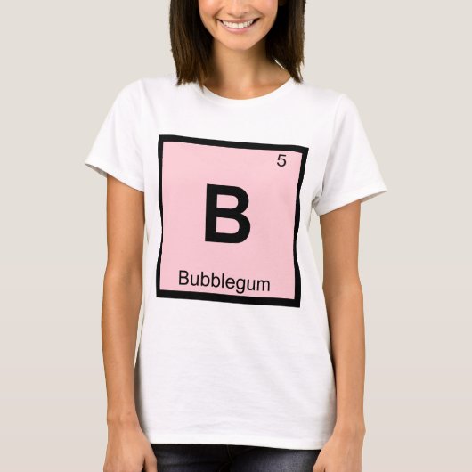 B - 風船ガム化学元素記号 Tシャツ (正面)