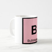 B - 風船ガム化学周期表記号 コーヒーマグカップ (正面左)