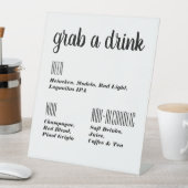 B.飲み物のバー標識をつかむ 台座サイン (インサイチュ)