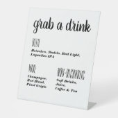 B.飲み物のバー標識をつかむ 台座サイン (正面)