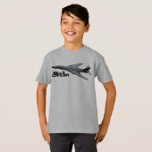 B-1ランサーキッズベーシックHANESタグレスコンフォートソフト Tシャツ (正面フル)