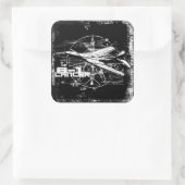 B-1ランサースクエアステッカー スクエアシール (バッグ)