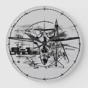 B-1ランサーラウンド(大)壁時計 ラージ壁時計