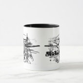 B-1槍騎兵11のozの信号器のマグ マグカップ (中央)