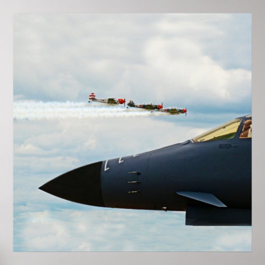 B-1爆撃機・第二次世界大戦の戦闘機 ポスター (正面)