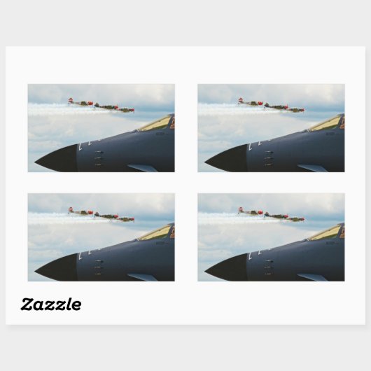 B-1爆撃機・第二次世界大戦の戦闘機 長方形シール (シート)