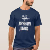 B-17ヴィンテージ飛行機放送航空無線WWII Tシャツ (正面)