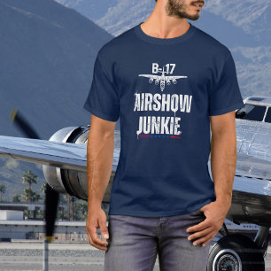 B-17ヴィンテージ飛行機放送航空無線WWII Tシャツ
