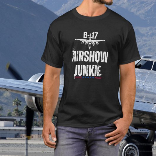 B-17ヴィンテージ飛行機放送航空無線WWII Tシャツ