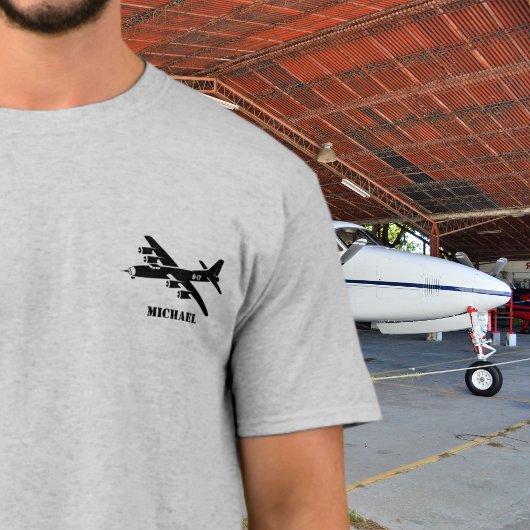 B-17ヴィンテージ飛行機放送WWII軍隊カスタム Tシャツ
