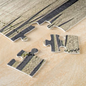 B-17要塞の飛行機の軍隊飛んでいる写真: ジグソーパズル (側面)