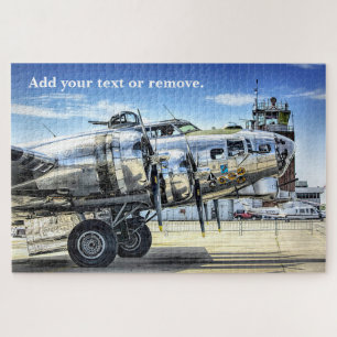 B-17要塞の飛行機の軍隊飛んでいる写真： ジグソーパズル