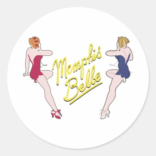 B-17要塞メ飛んでいるンフィスベルノーズアート ラウンドシール (正面)