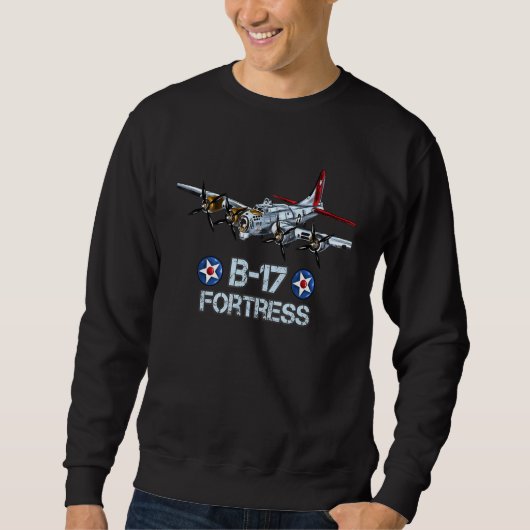 B 17要塞飛んでいる爆撃機 スウェットシャツ (正面)