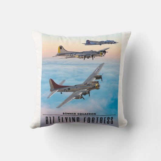 B-17要塞飛んでいる爆撃隊 クッション (裏面)