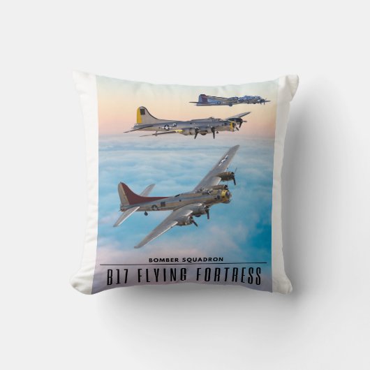 B-17要塞飛んでいる爆撃隊 クッション (正面)