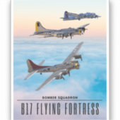 B-17要塞飛んでいる爆撃隊 シール (正面)