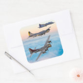 B-17要塞飛んでいる爆撃隊 スクエアシール (封筒)