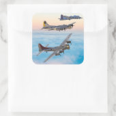 B-17要塞飛んでいる爆撃隊 スクエアシール (バッグ)