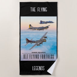 B-17要塞飛んでいる爆撃隊 ビーチタオル