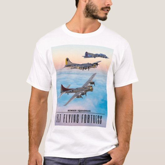 B-17要塞飛んでいる爆撃隊 Tシャツ (正面)