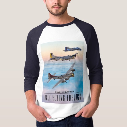B-17要塞飛んでいる爆撃隊 Tシャツ (正面)